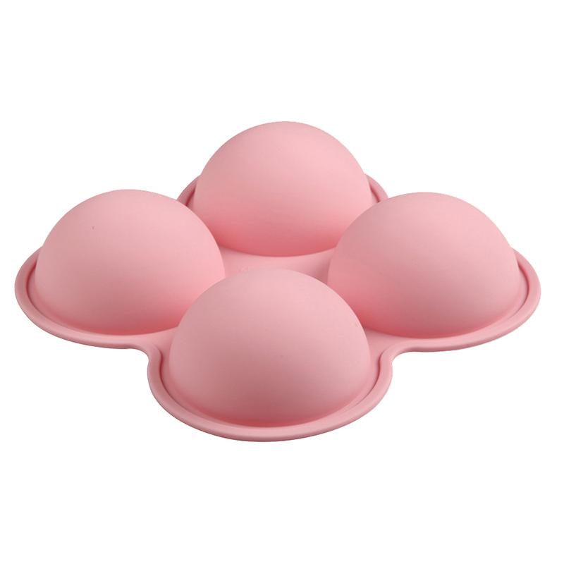 4-секционная полусферическая силиконовая форма для торта, шоколадного желе, пудинга, куполообразного мусса, антипригарная силиконовая форма для фритюрницы, противень для выпечки