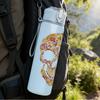 1PC Ornate Floral Skull Retro Art Print 750ml Portable Sports Water Bottle Leakproof Gym Outdoor Travel Drink Cup