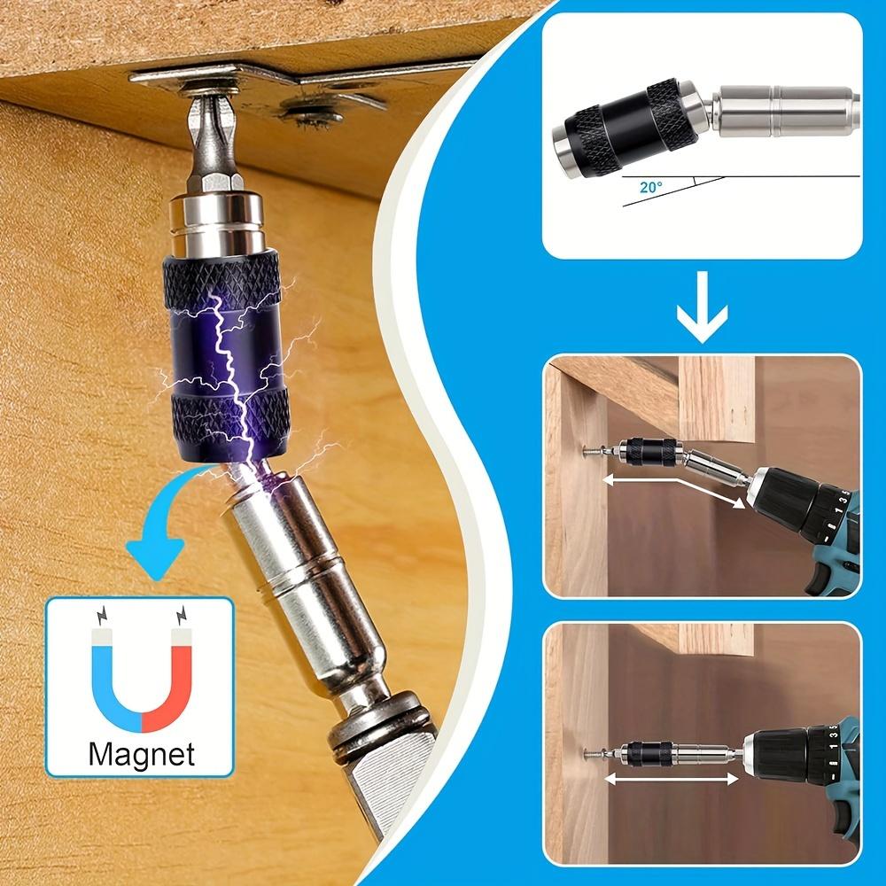 1 Pc 1/4 Inch Hex Magnetic Pivoting Drill Bit Holder Extension for Screwdriver Bits