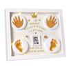 Baby Photo Frame 100 Day Full Moon Gift Handprint Footprint Imprint Kit Souvenirs Newborn DIY Footprint Pad Picture Frame
