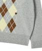 BEYOND CLOSET Romantic Modern Argyle Soft Knit Gray