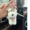 Cute Schnauzer Plush Toy Adorable Dog Keychain Soft Backpack Hanging Charm