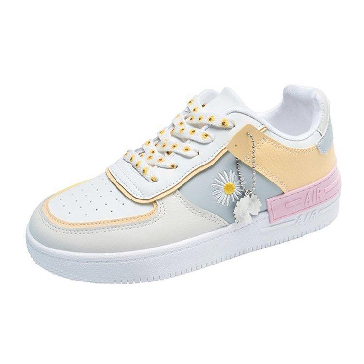 Весна и осень Air Force One Macaron Candy Color Platform Sports Casual White Shoes