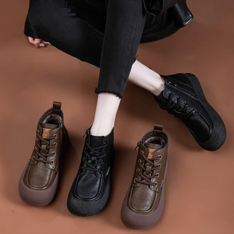 Женские зимние теплые ботинки на мягкой подошве большого размера, с мехом, ботильоны до щиколотки с подкладкой, противоскользящие, для пеших прогулок, повседневные, спортивные, хлопковые ботинки, ботинки Мартина