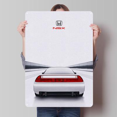 Honda NSX 1990 Металлические таблички Автомобильный постер Барные аксессуары для домашнего декора Заказная жестяная табличка для украшения стен Ретро мужская пещера