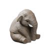 Handmade Sitting Elephant Ornament Small Tea Pet Mini Cute Statue Living Room Tea Table Decoration for Tea Lovers Friend