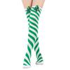 Women's Christmas Doll Socks Stripe Knee-High Socks