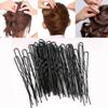 60/240pcs U-shaped Women Hair Clip Wave Disposable Hairgrip New Black Hairpins