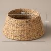 Christmas tree stand cladding, rustic, woven pattern, water hyacinth, metal reinforcement