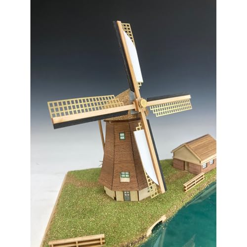 Woody Joe European Streets Series: Kinderdijk, Netherlands Wooden Model Assembly Kit (Diorama)