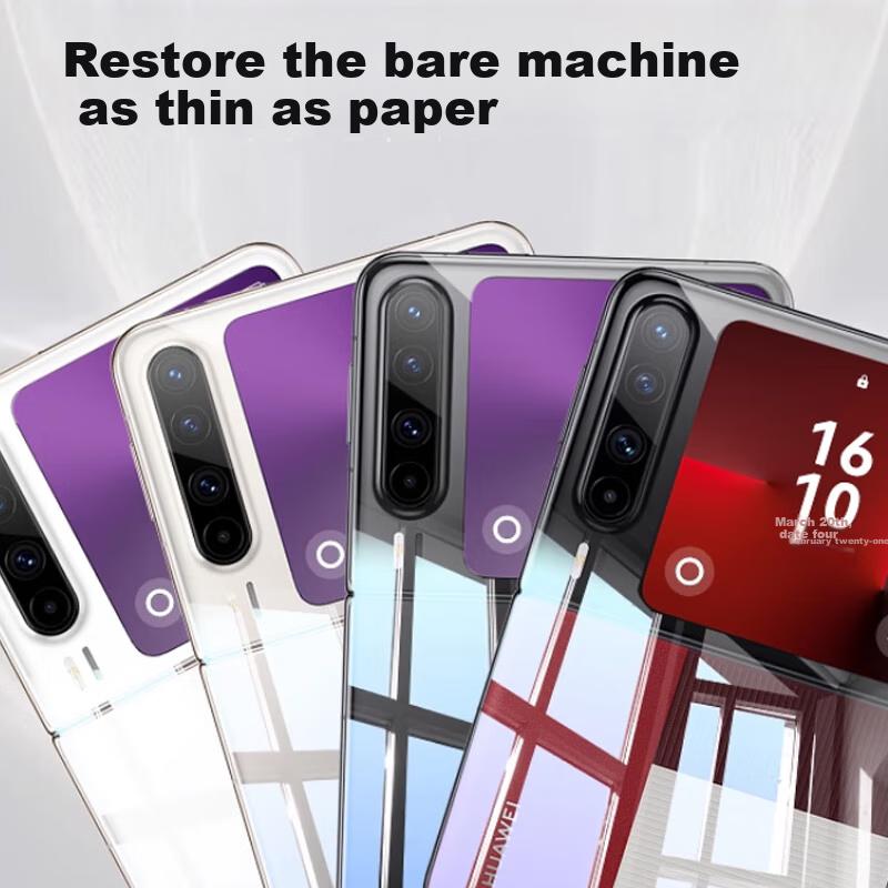 Compatible with Huawei Pura X Phone Case, PC Material Hard, Protective Cover Shockproof Ultra-Thin Foldable Screen Fully Transparent]