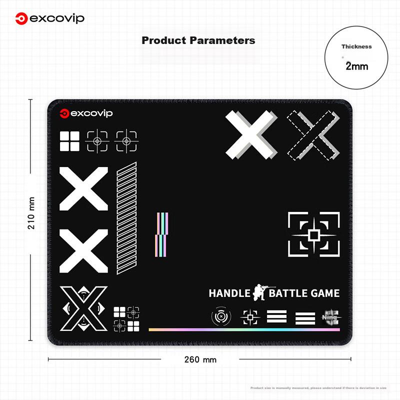 Black Printed Mouse Pad, Small Size with Locking Edge, Small Pad, Cartoon Anime Fabric Pad, Desk Mat, Portable And Convenient 0265