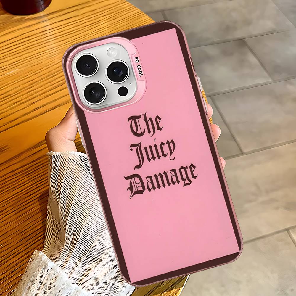 Чехол для телефона J-Juicy C-Couture для iPhone 17 16 15 14 13 12 11 Pro Max Plus Цвет Серебристый Чехол
