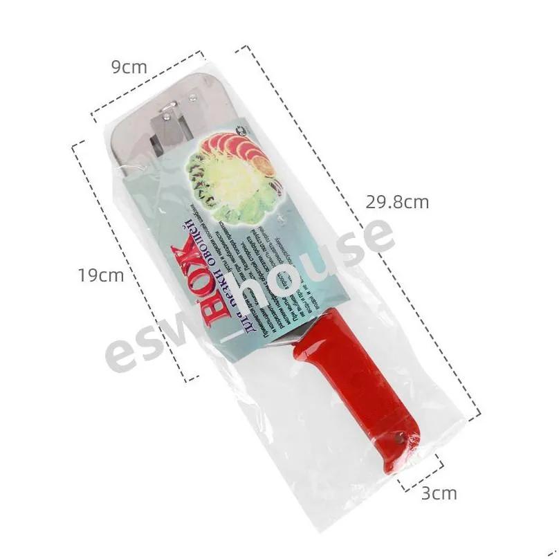 Фрукты Овощи Инструменты Слайсер Нож Кухонный Двойной 2 Лезвия Нарезка Рыбы Чешуя Очиститель Нож Капуста Капля Доставка Дом Сад Обед Dhxdx TLY014