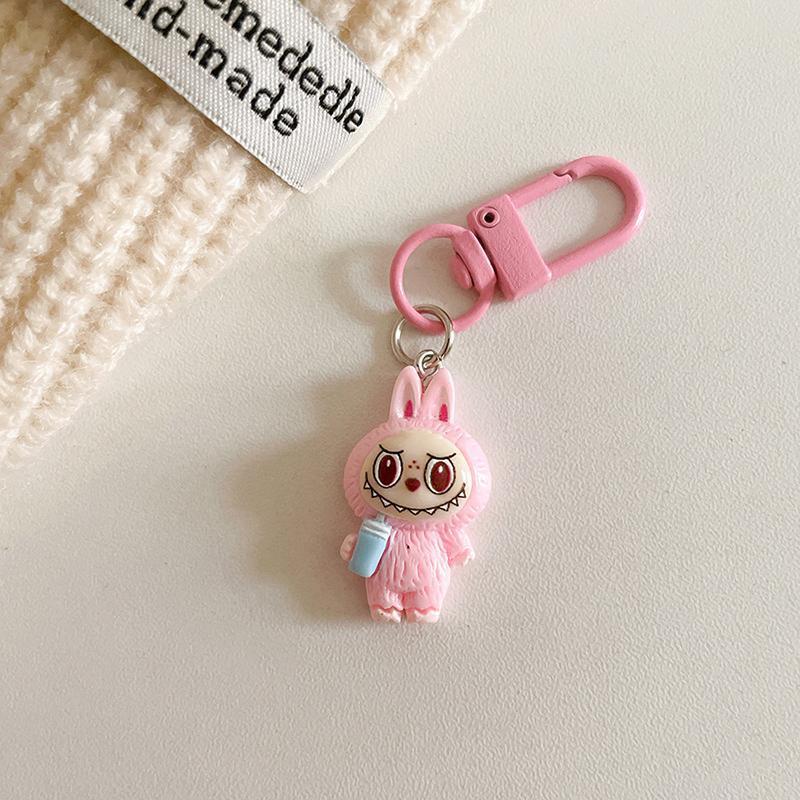 Милый мультяшный кавайный брелок Лабубу подвеска забавный автомобильный брелок изысканный креативный рюкзак украшения аксессуары подарки