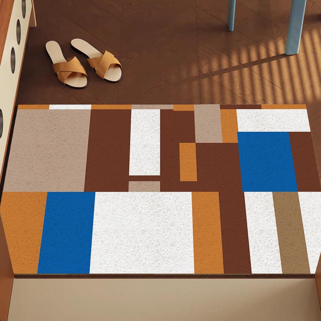 Modern Minimalist Floor Mat with Striped Pattern Home Entrance Door Mat Door Mat Wear-resistant Foot Mat Anti Slip Mat