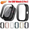 Закаленное стекло HD + Чехол из ПК для экрана CMF Watch 3 Pro Защитная крышка со всех сторон для CMF Watch Pro 2 Бампер Оболочка Чехол