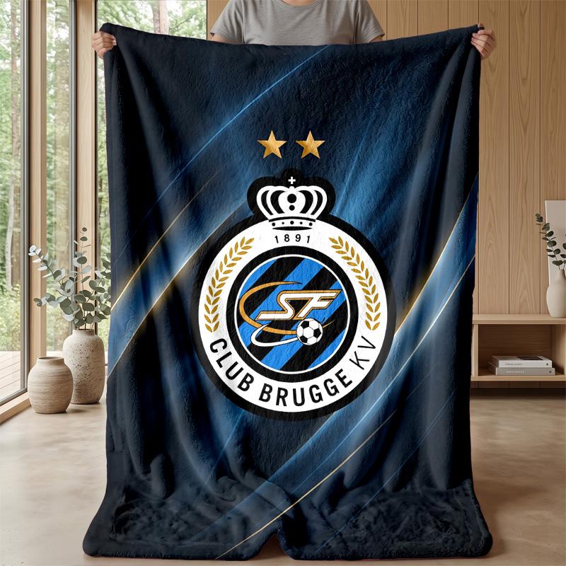 Club Brugge FC Soft Flannel Fleece Blanket Lightweight Cozy Warm Throw Blanket For Sofa Bed Home Decor