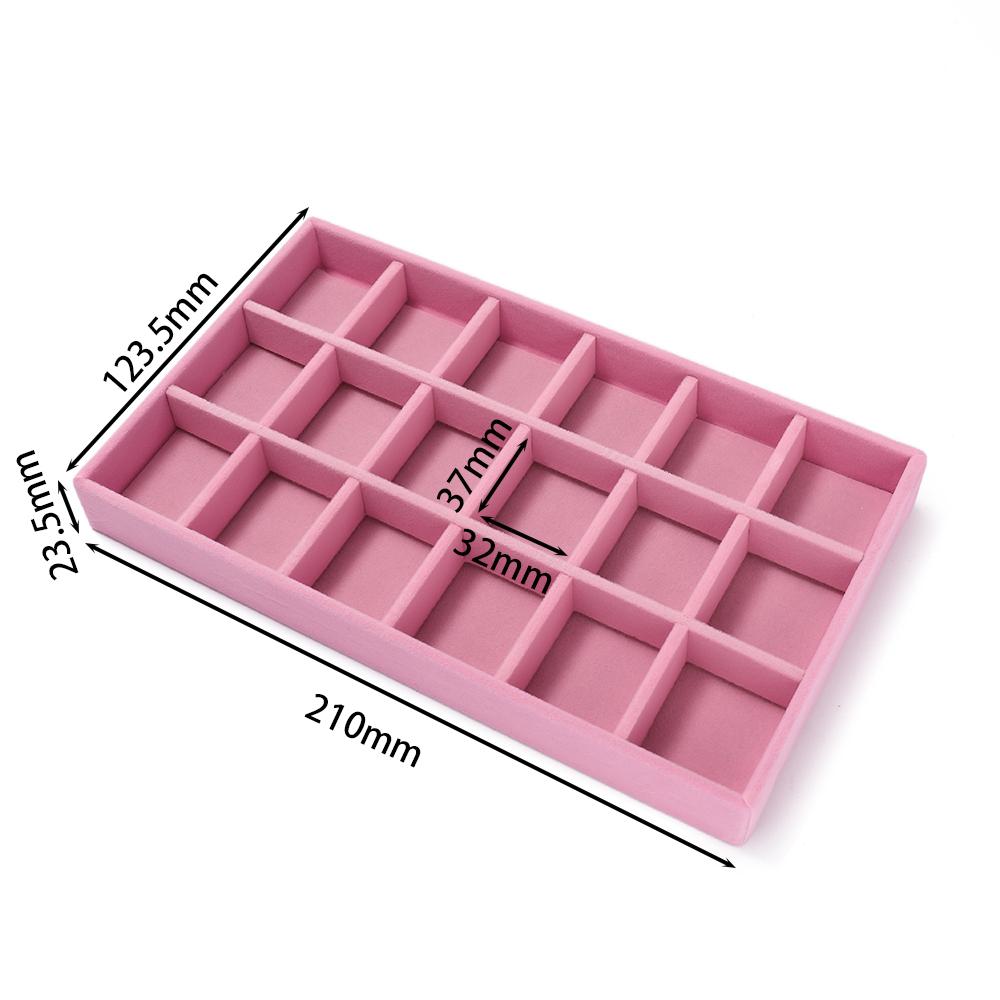 1 шт. Бархатный лоток для ювелирных изделий Витрина Держатель Портативная коробка для колец, сережек, ожерелий для демонстрации, хранения ювелирных изделий, поделок