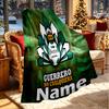 Custom Name Personalized Club Santos Laguna Print Blanket, Home Decor, Bedroom, Sofa, Camping, Couch, Gifts for Birthday ChristmasEnthusiasts