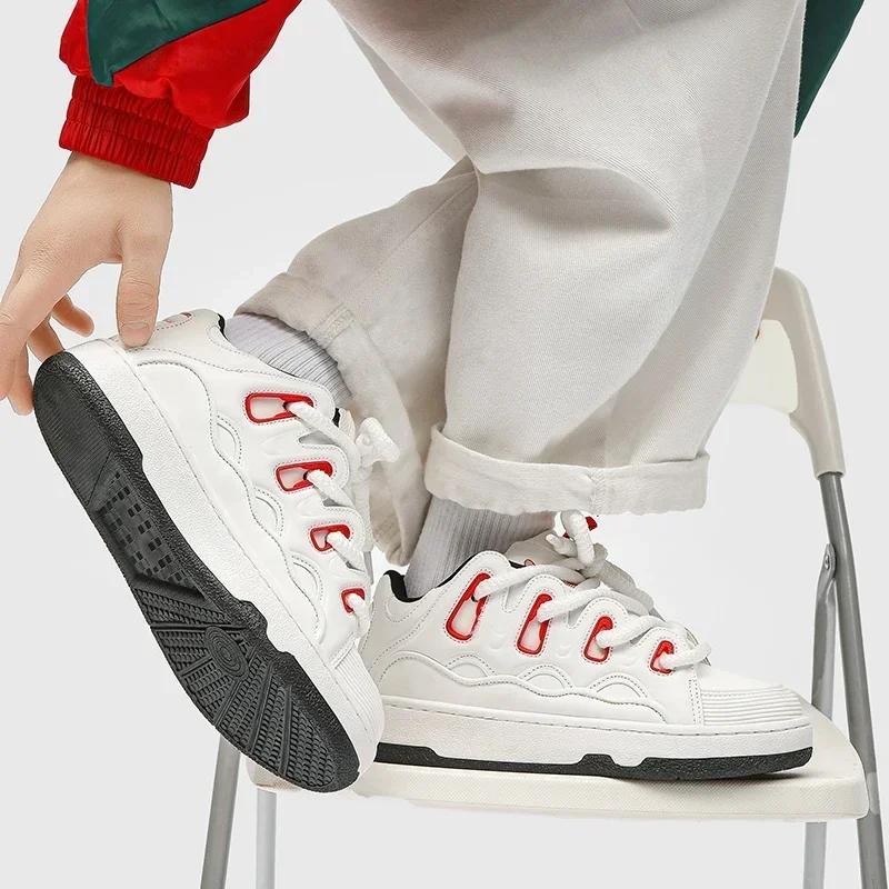 Women Luxury Man Skateboard Bread Shoes Retro National Trend Sport Shoes Board Women Skate Sne