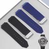 Мужской силиконовый ремешок для часов Hublot BIG BANG Черно-синий Ремешок для часов Инструмент Водонепроницаемый Потостойкий браслет 26-19 мм