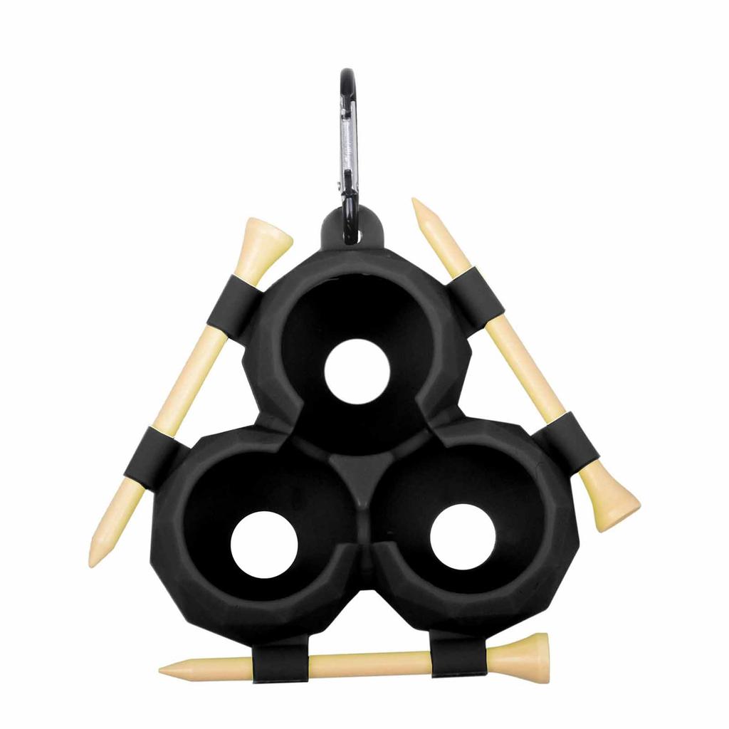 Silicone Golf Ball Holder, 3-Ball Capacity  Storage Case, Portable Golf Accessory with Clip,  Silicone Protective Cover for Golf Balls