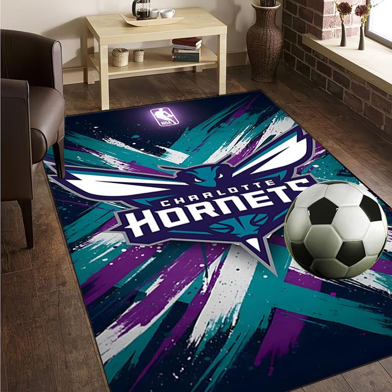 Charlotte Logo Art Rug Office Carpet Non-Slip Mat, Chair Rug Floor Covering for Gaming, Bedroom, Living Room , Home Decor Christmas Gift