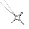 TIFFANY&Co. Open Cross Necklace Silver925 3.28g Women Used