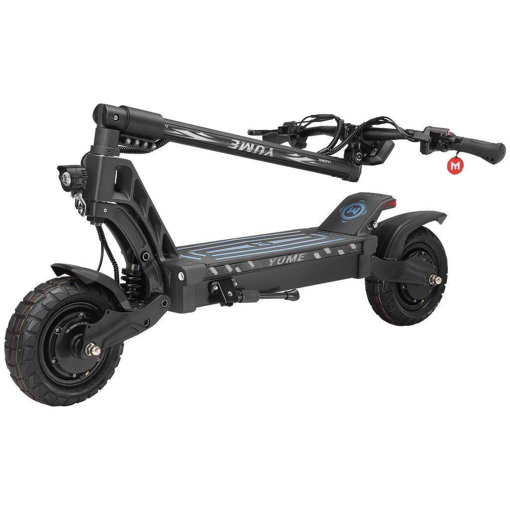 YUME HAWK All-Terrain Electric Scooter 1200W*2 Powerful Motor 60V22.5Ah Battery 70km/h Max Speed 10 Inch Off-Road Tires Adult Urban Commuting Escooter