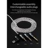 QKZ Кабель для наушников Q7MAX с микрофоном Hi-Fi Проводные наушники Замена Улучшенный кабель 2,5/3,5/4,4 мм/TypeC/MMCX/2Pin для KZ EDX PRO TRN