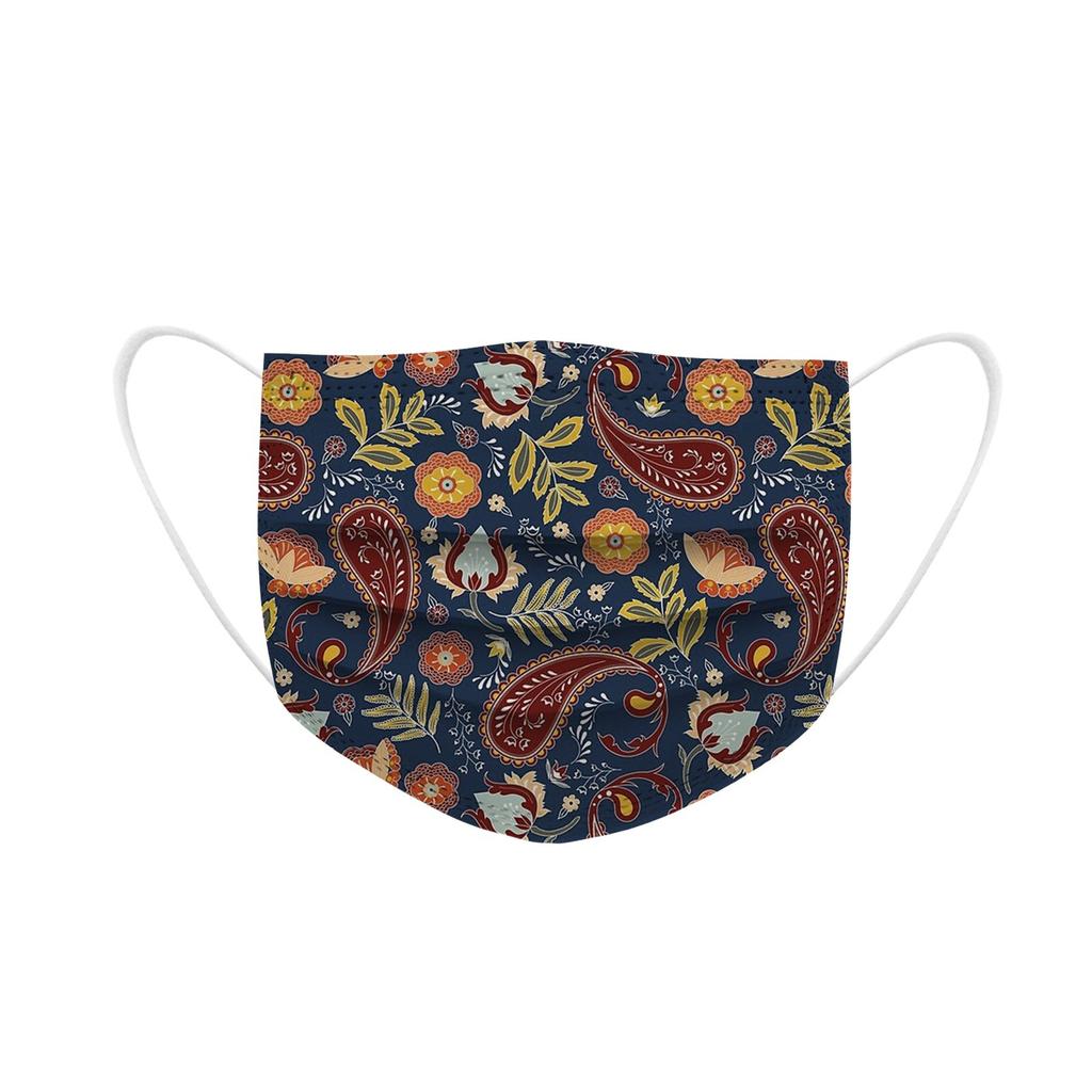 Маска для взрослых, 20 шт., одноразовая маска для лица с принтом пейсли, промышленная 3-слойная ушная петля