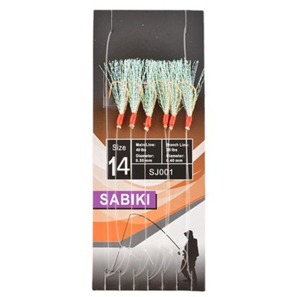 Рыболовная оснастка 6 шт. в упаковке Sabikis Soft Fishing Lure Rigs Bait Jig Lure