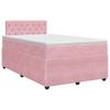 Box Spring Bed with Mattress and Headboard Pink 120 X 190 Cm Velvet