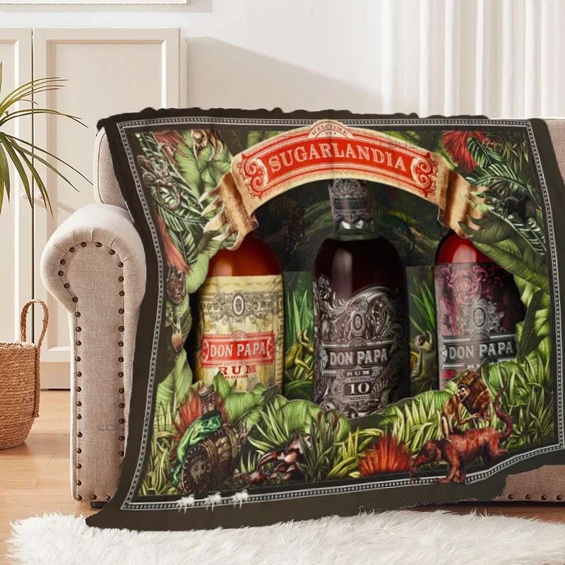 Плед Don Papa Rum Wine Art Patterns Животные Фланелевый Плед Уютное Ленивое Покрытие для Дивана Плед Супер Мягкая Простыня Матрасы