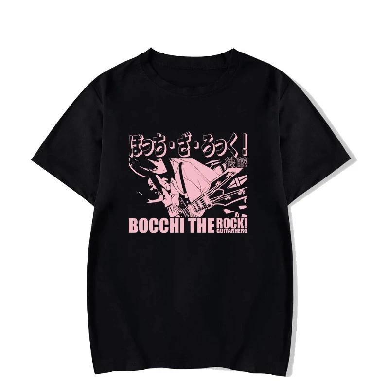 Унисекс Аниме Кос BOCCHI THE ROCK Хитори Гото Лжичи Нидзика Хлопок Летние Повседневные Футболки с Коротким Рукавом Высококачественная Уличная Одежда