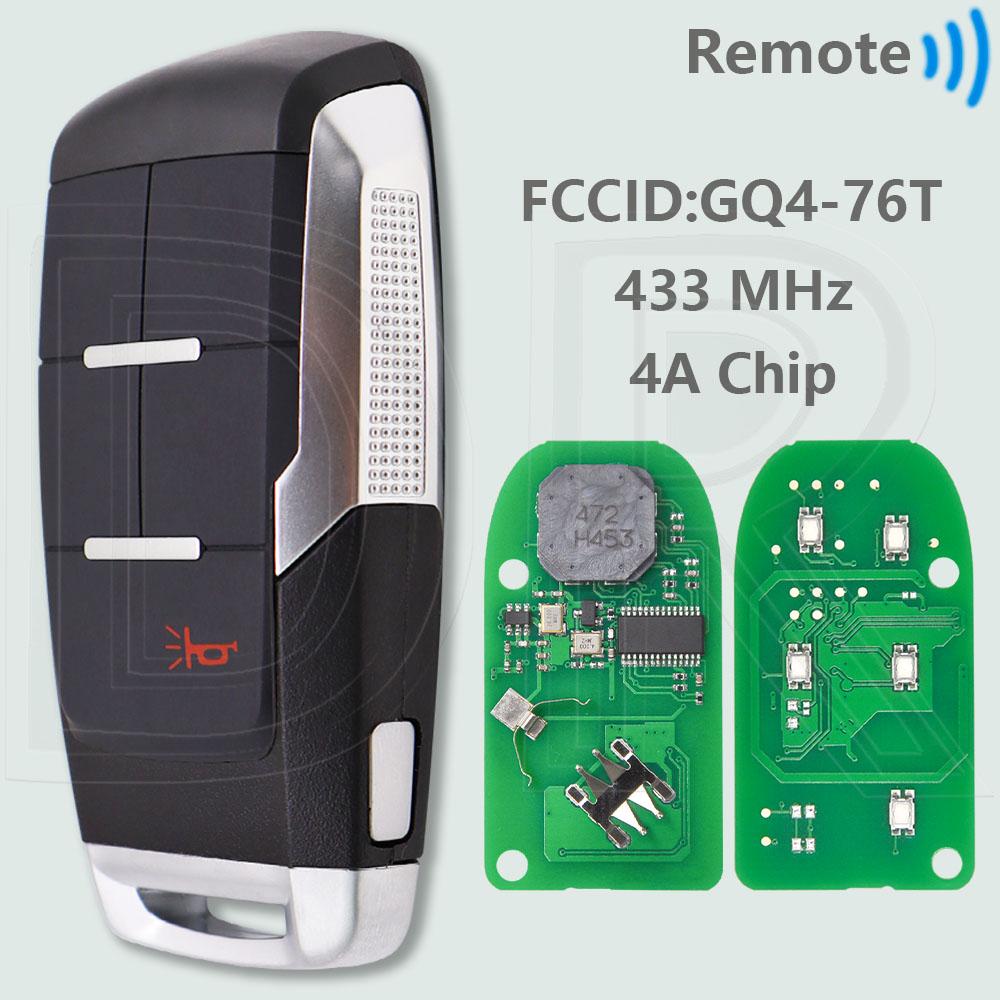 DR GQ4-76T 4A Чип 433 МГц Keyless Go Автомобильный Пульт Дистанционного Ключа 68374994 Для Dodge RAM Пикап HD 1500 2500 3500 4500 5500 2019-2021