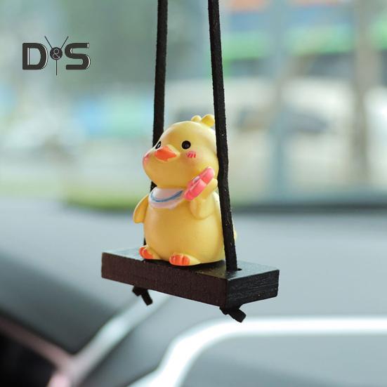 Подвеска для зеркала заднего вида, пара уток, подвесное украшение, легко повесить, очаровательный внешний вид, подвесное украшение для салона автомобиля