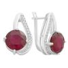 Серебряные серьги с натуральным рубином 2.527ct (2172567)