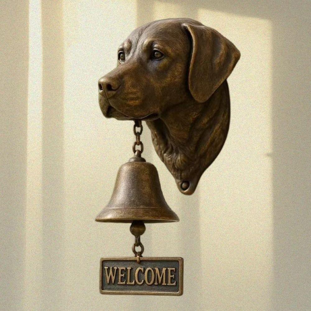 Смола+Металл Приветственный Дверной Звонок Громкий Звон Погодоустойчивый Звонок для Входной Двери Настенный Подвесной Декор Обедный Звонок
