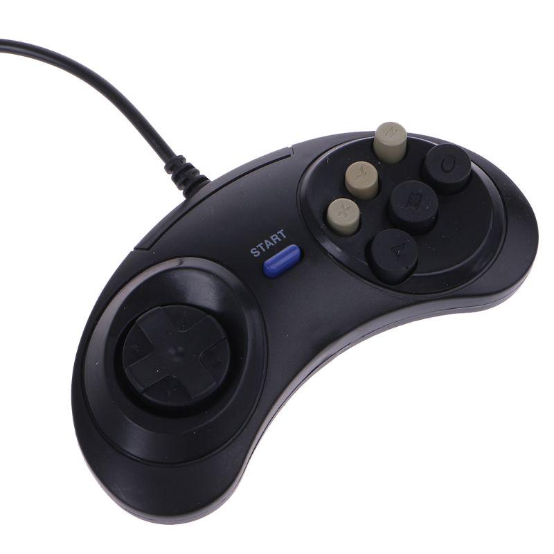Новый 6-кнопочный проводной контроллер Pad геймпад для Mega Drive Megadrive Sega MD Genesis