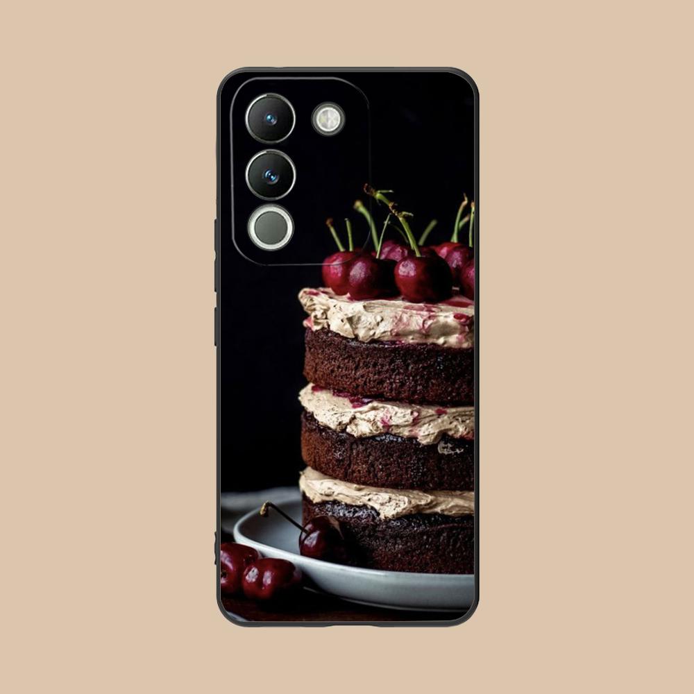 Чехол для мобильного телефона «Торт Шварцвальд» для VIVO Y77 76 75 74 73 72 58 56 55 51 50 38 36 Y19 Y18 Y03 Y01 5G Цветной Печатный Чехол