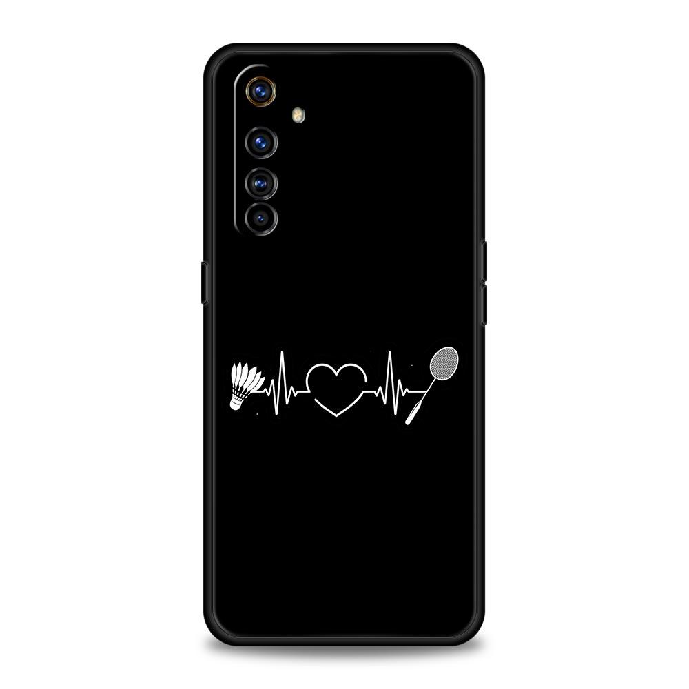 Чехол для телефона с бадминтоном Для Realme 13 12 10 9 8 7 GT3 GT5 GT2 Pro Plus 5G C21 C25 C35 GT Neo 2 3 3T 5 Чехол