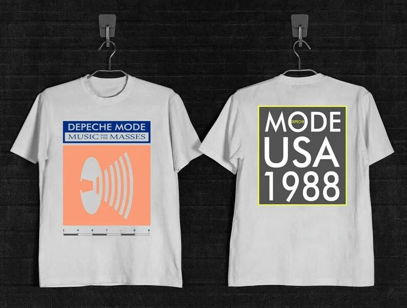 Depeche Mode 1988 Music for the Masses Tour 2 sides heavy cotton Comfort T Shirt Unisex T-Shirt