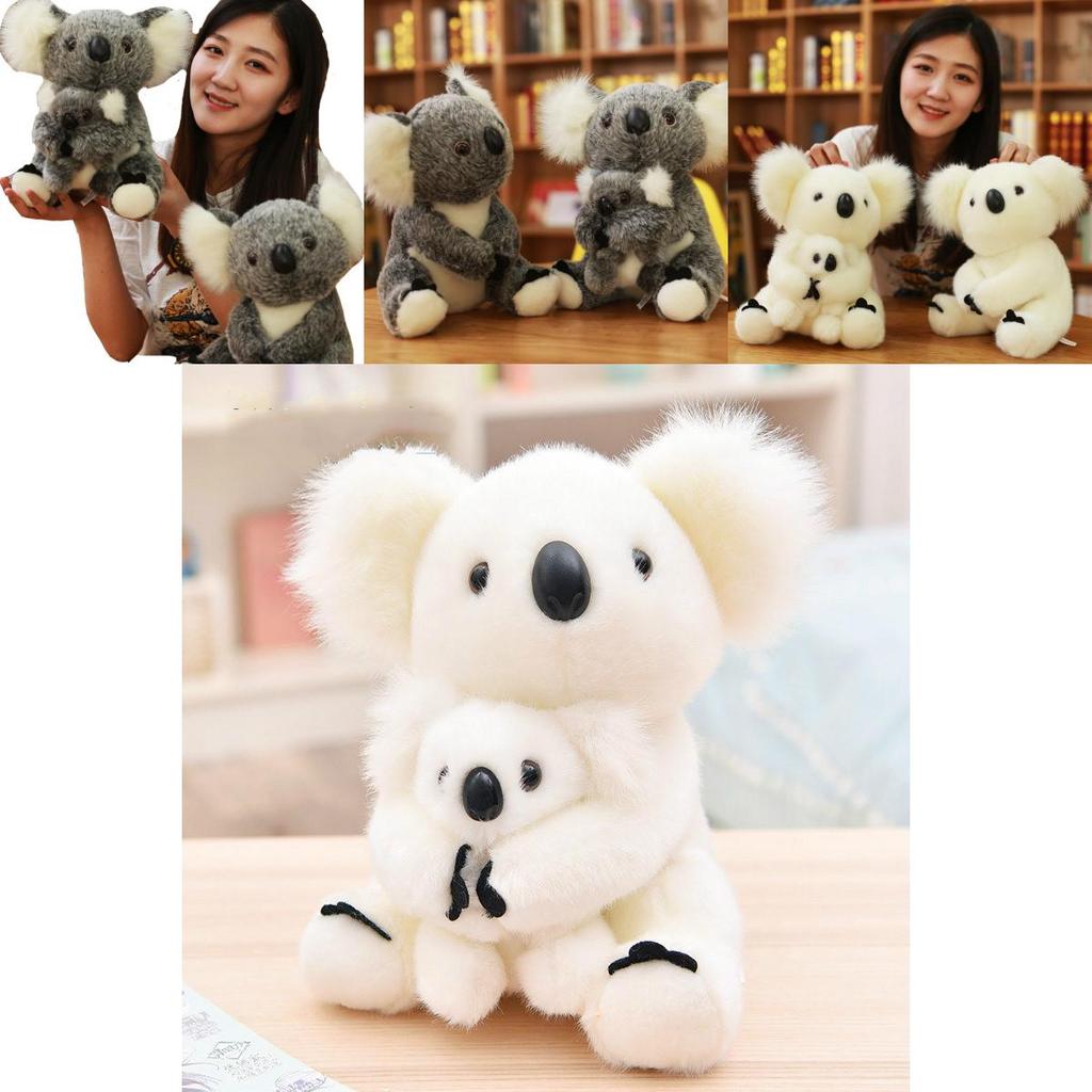 Delightful Koala Bear Plush Toys Set With Loving Mother And Baby Design