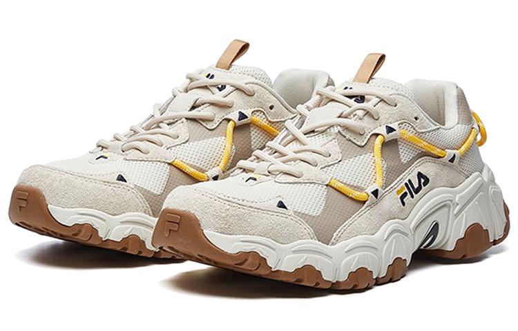 Men's Sneakers FILA Cat Paw 1 Fabric Sports Breathable Low top Casual Shoes Men's Gray White Yellow