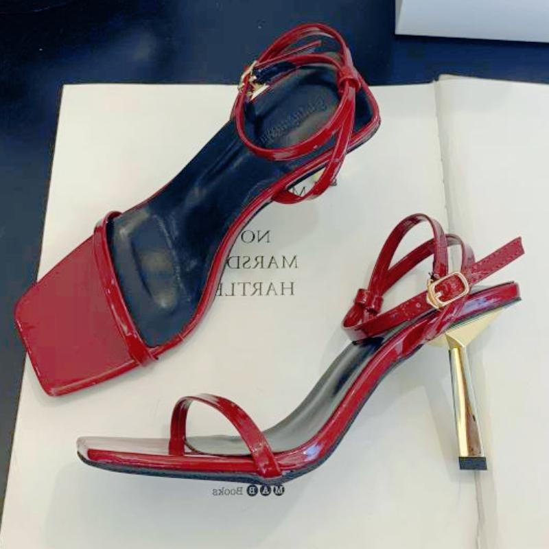Summer Elegant High Heeled Sandals Women Sexy Slingback Narrow Strap Pumps Luxury Party Women Brand Designer Shoes Women Shoes