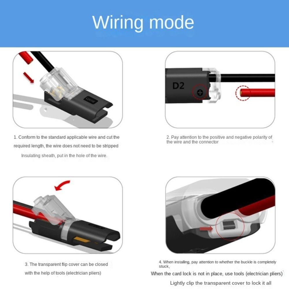 Новый разветвитель проводов 18~22AWG 2P Вставные быстрозажимные клеммы Клеммная колодка