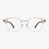Aloeyewear [ALOXROUNZ] Круглые Панто Золотая оправа ARA9102 C3 Персиковый/Леопардовый