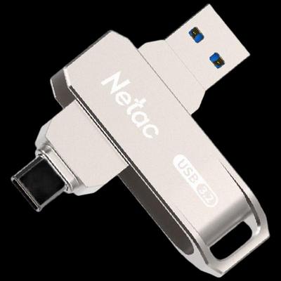 Металлическая флеш-память Netac US15 с двумя интерфейсами USB 3.2 Type-C